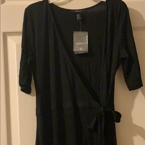 long wrap dress front slit